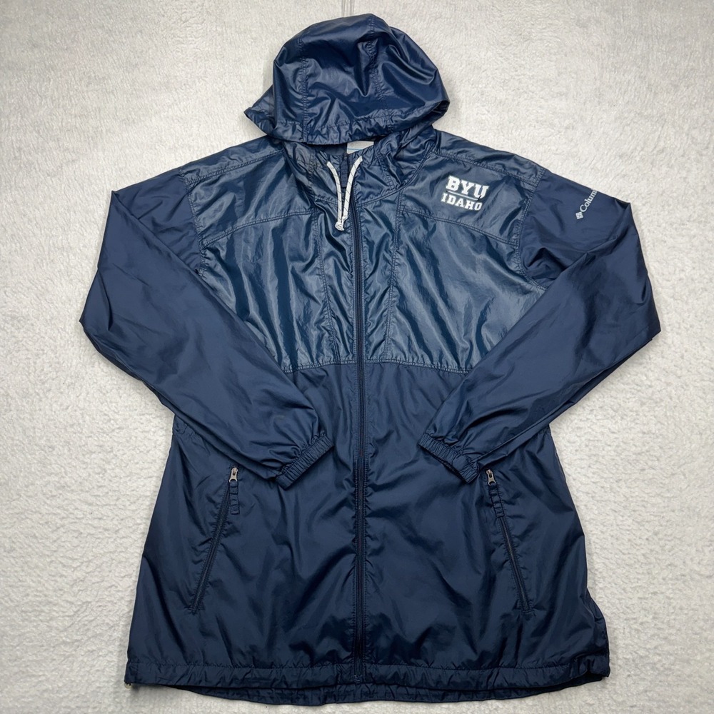 BYU Brigham Young University Full Zip Windbreaker by Columbia Women's Size XL